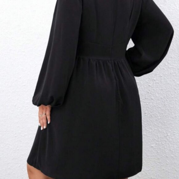 shien plus size black dress - Picture 4 of 7
